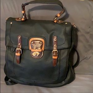 Black rivet backpack purse. Gently used.